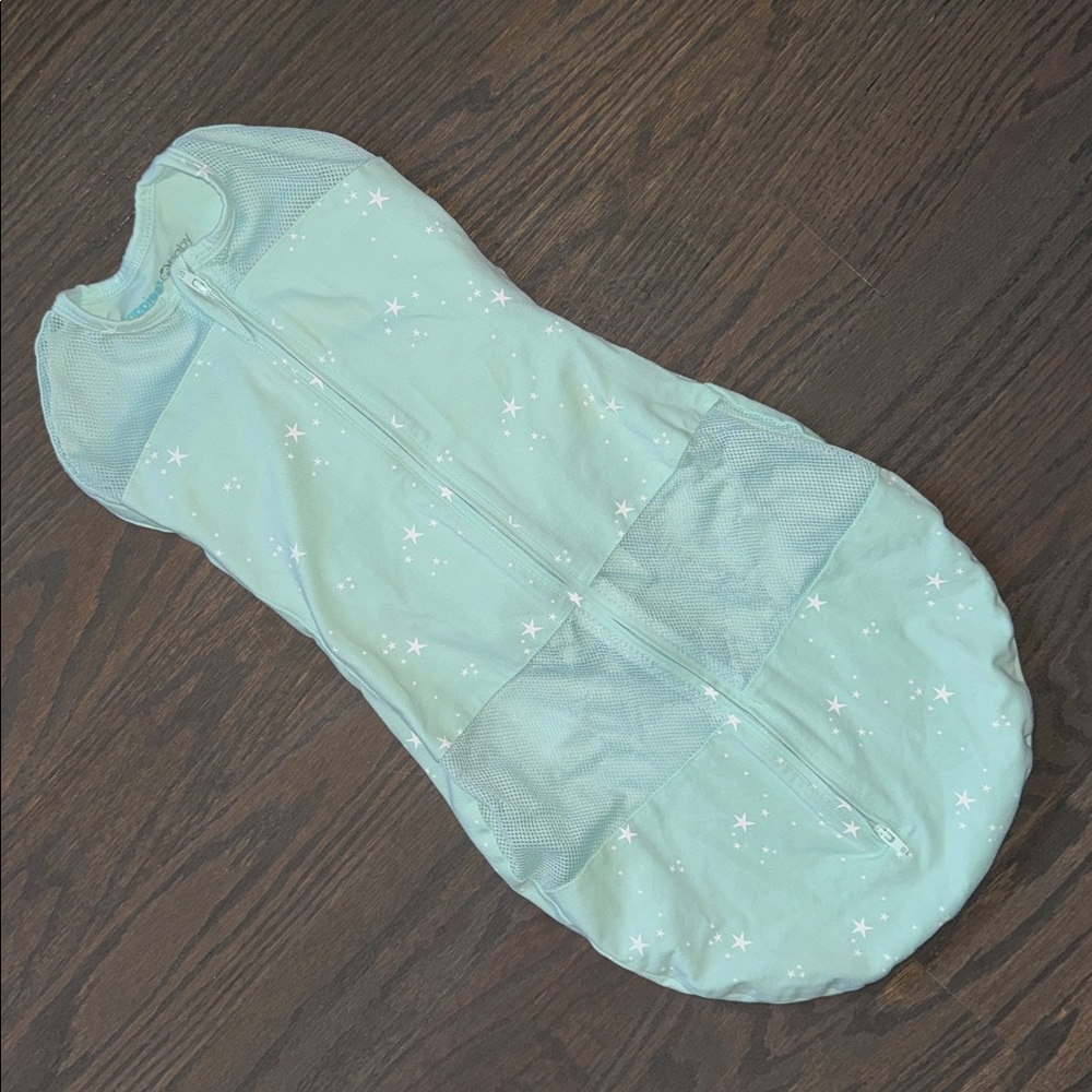 Sleepea Baby Swaddle- Teal with stars | M